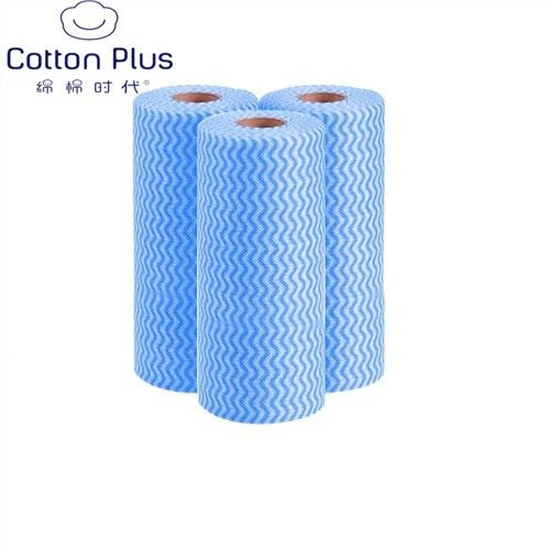 Kitchen Roll Spunlace รูปแบบคลื่นสีนอนวูฟเวน